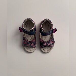 Geox Kids Floral Pink and Navy Sandals